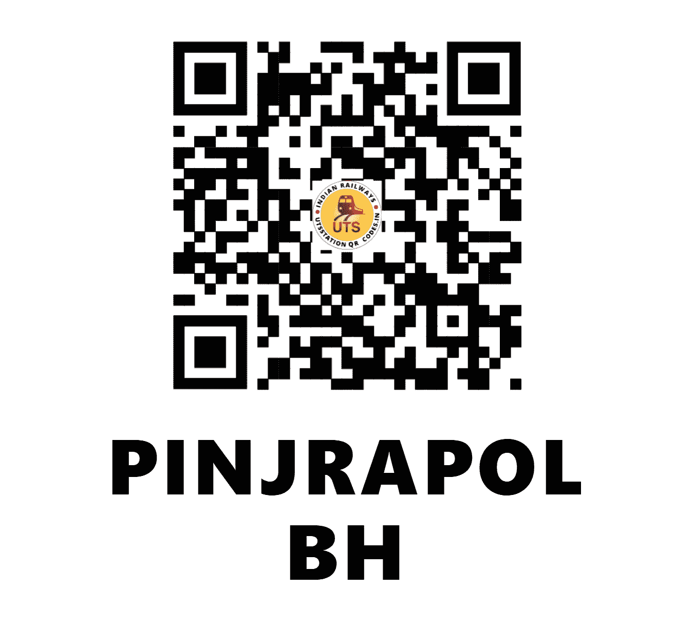 UTS QR Code for PINJRAPOL BH - POL - ER (WEST BENGAL)